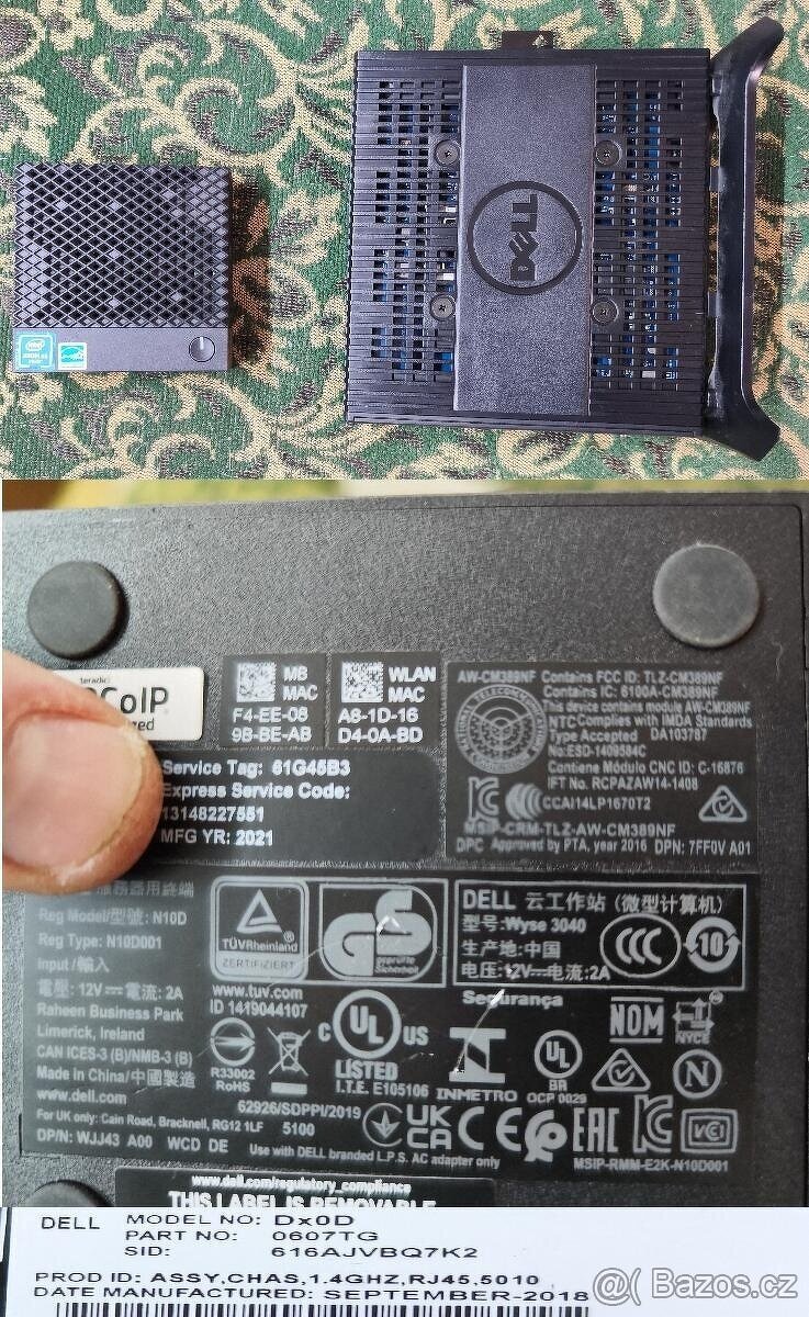 Monitory, kabelaže, diody, 13x Základní deska, notebook - 2