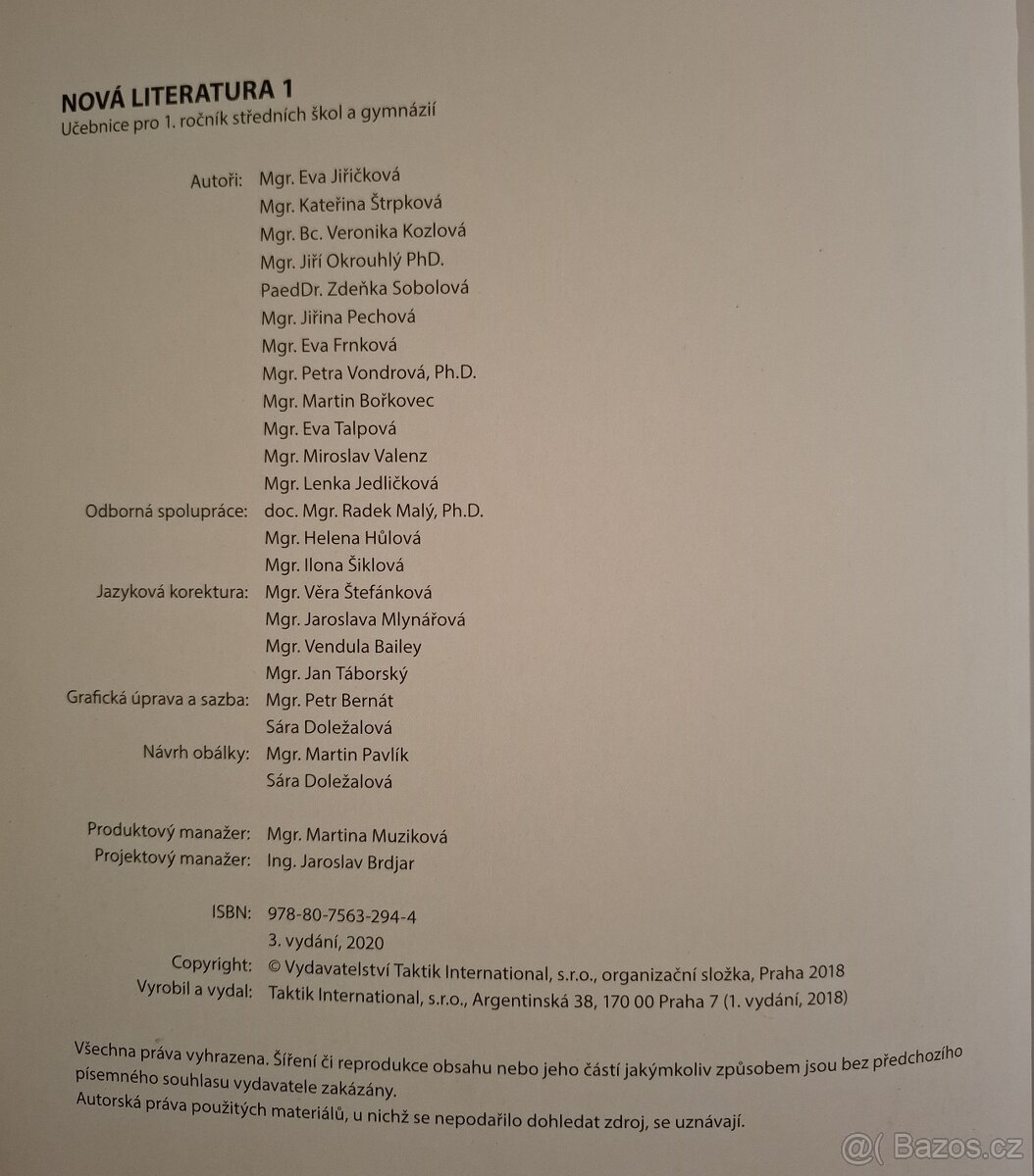 Učebnice Literatury pro SŠ - 2