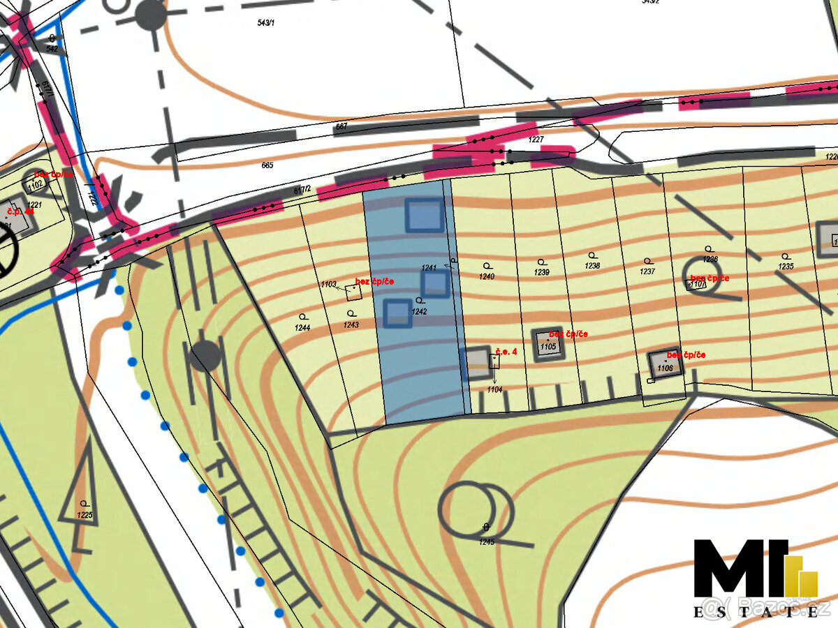 Prodej zahrady 1596 m2 v obci Pchery, okres Kladno - 2