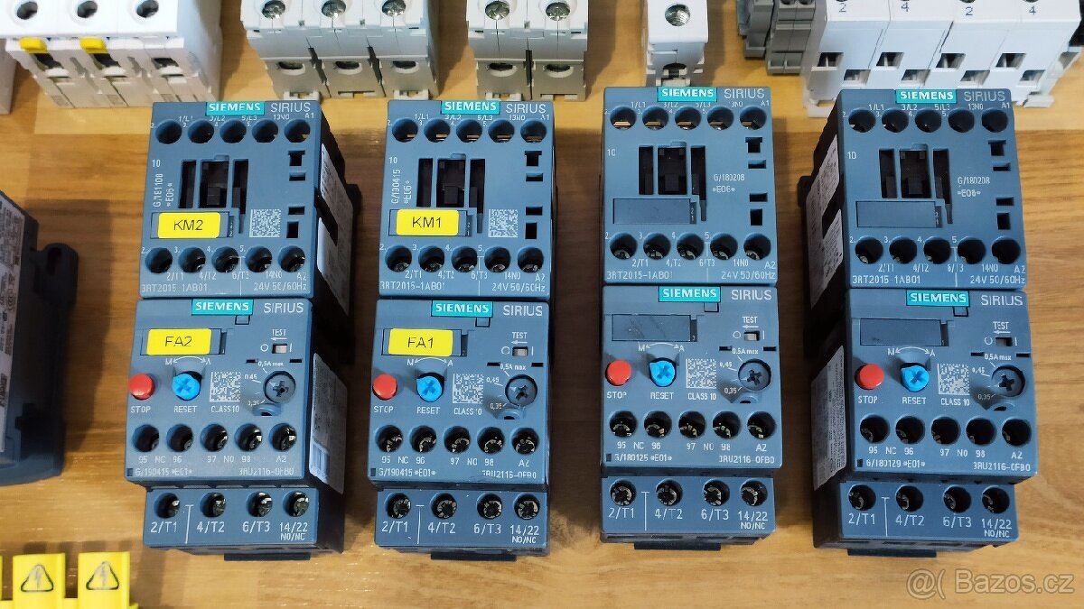 Stykače, jističe, relé - 2