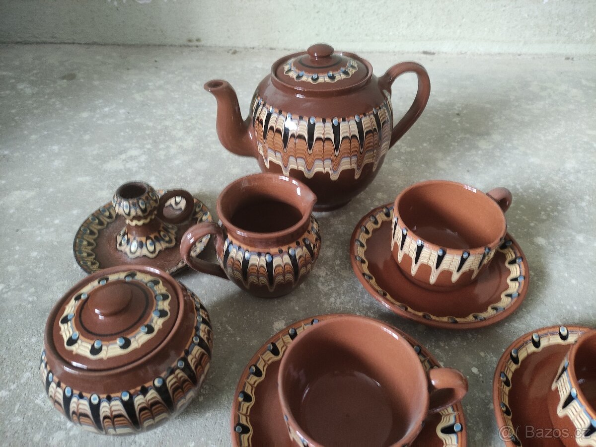 Bulharská keramika čajový servis - 2