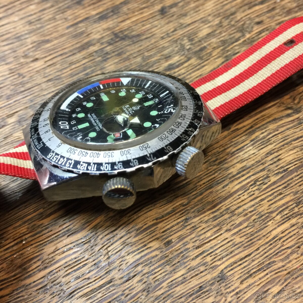 hodinky potápěčské cronograf E.R.C. Super Calender - 2