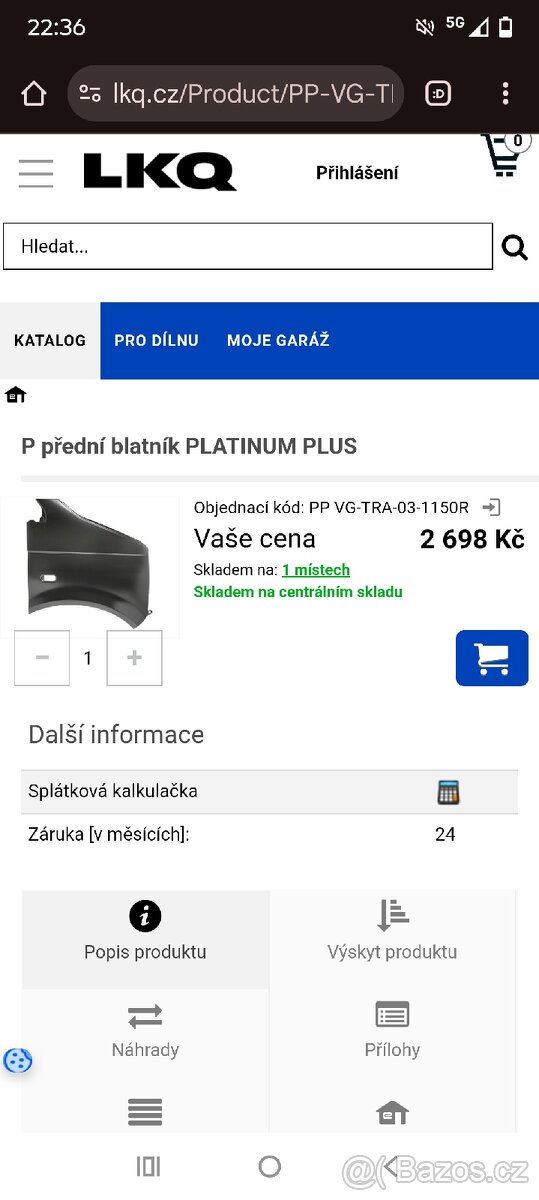 Prodám nové díly na T5 - 2