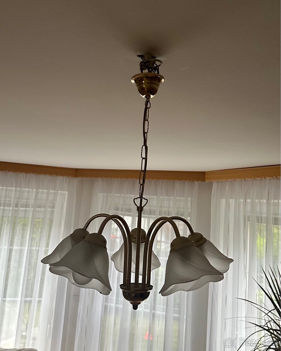 Lustr zlaty 5 ramen - 2