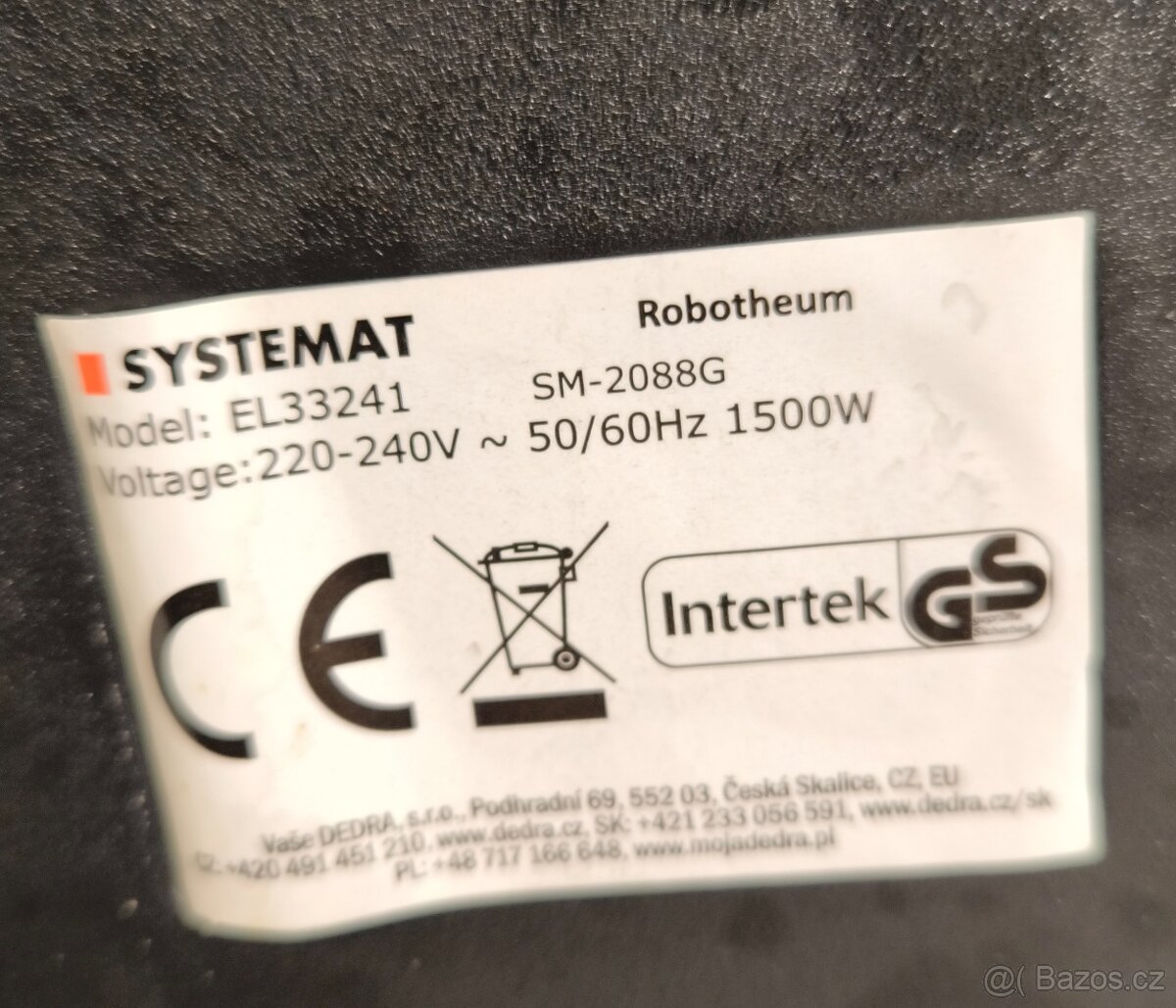 Hnětač stolní Robotheum EL33241 10l, 1500W - 2