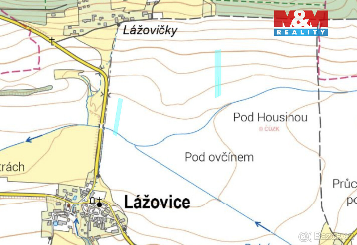 Prodej pole, 8539 m², Lážovice - 2