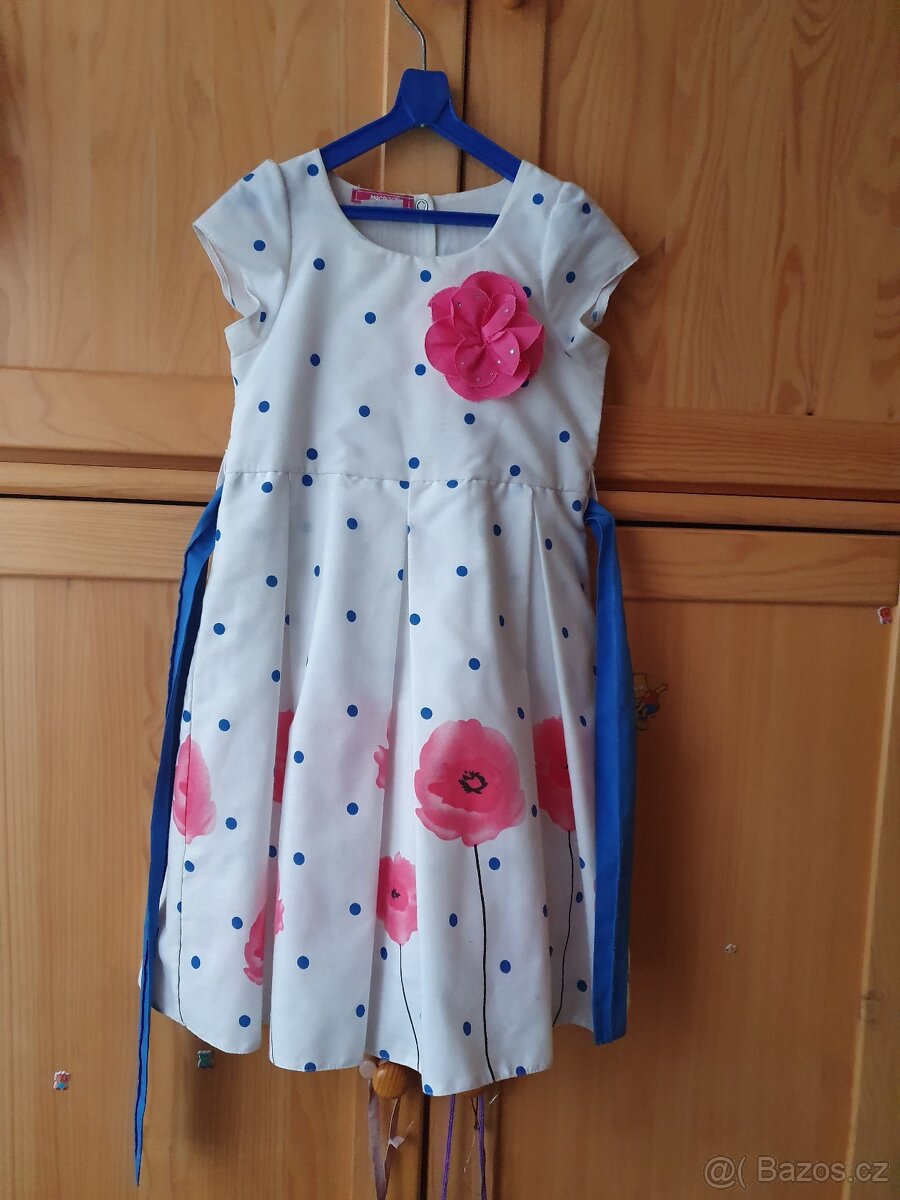 Dívčí sváteční šaty Magrof, bolérko HM, vel.110-116 - 2