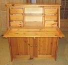 Americký psací stůl z borovice - celomasiv - Výborný stav - 2
