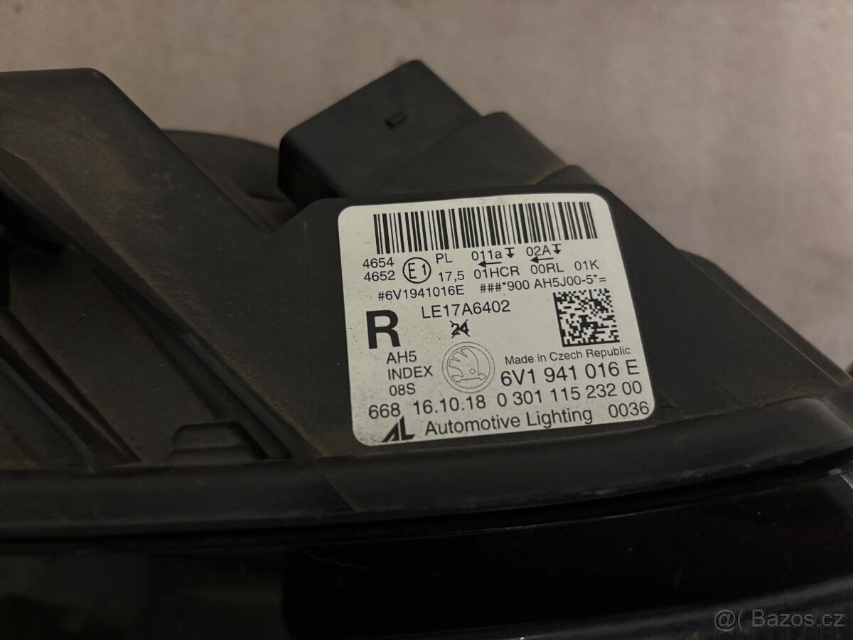 Led světlomet Škoda Fabia 3 facelift pravý - 2