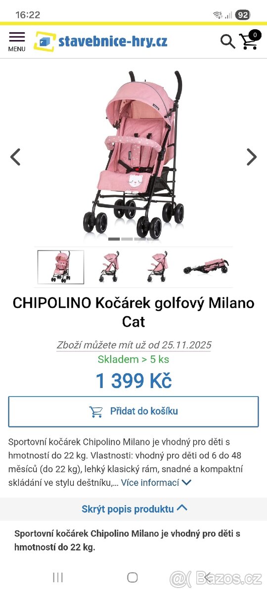 Detske golfky chipolino do 22 kg - 2