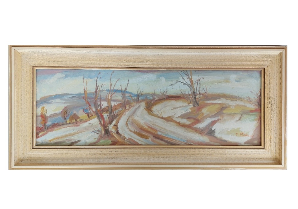 Eduard Valdhans - Vysočina v zimě 1985, obří olejová tempera - 2