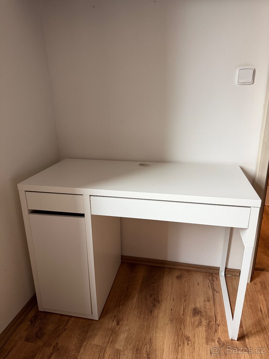 Predám - MICKE IKEA Psací stůl, bílá, (105x50 cm) - 2