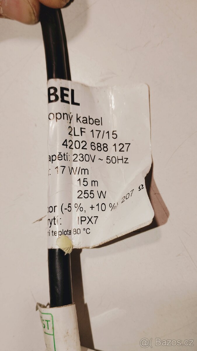 Topný kabel 15m - 2