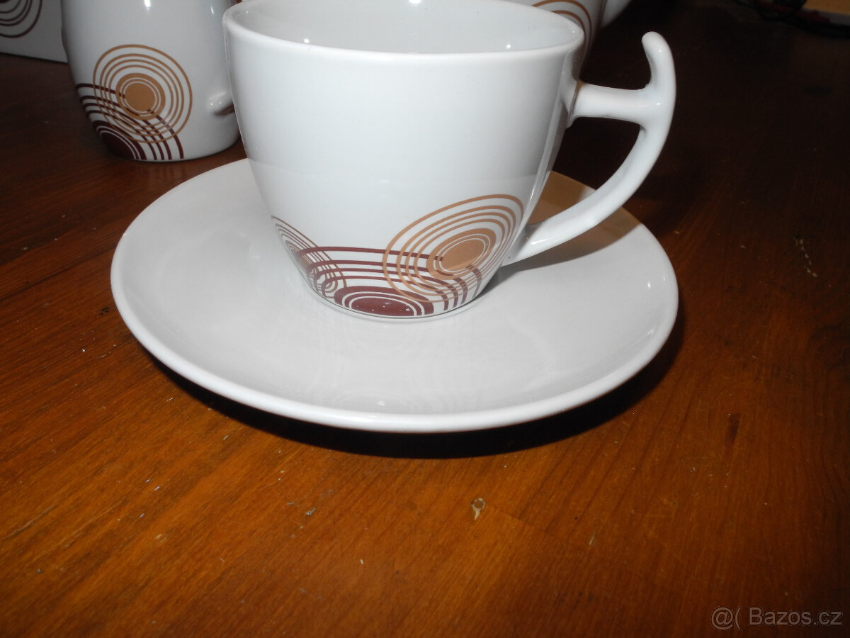 kávový porcelánový servis - 2