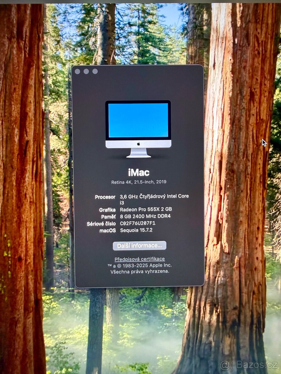 AIO Apple iMac 21,5 “ 4K s procesorem i3, SSD 256GB - 2