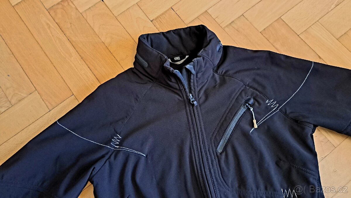 Černá zateplená softshellová bunda Alpine PRO,vel.M - 2