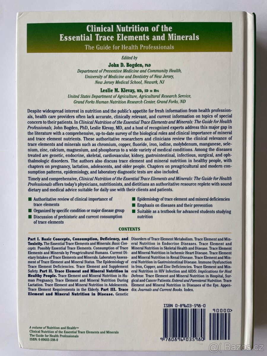 Clinical Nutrition of the Essential Trace Elements and Miner - 2