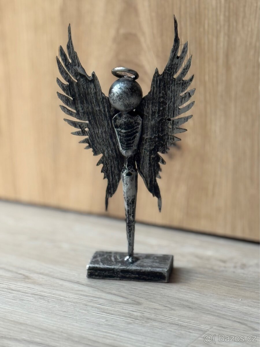 Ručně kovaný ANDĚL – originál - 20 cm - 2
