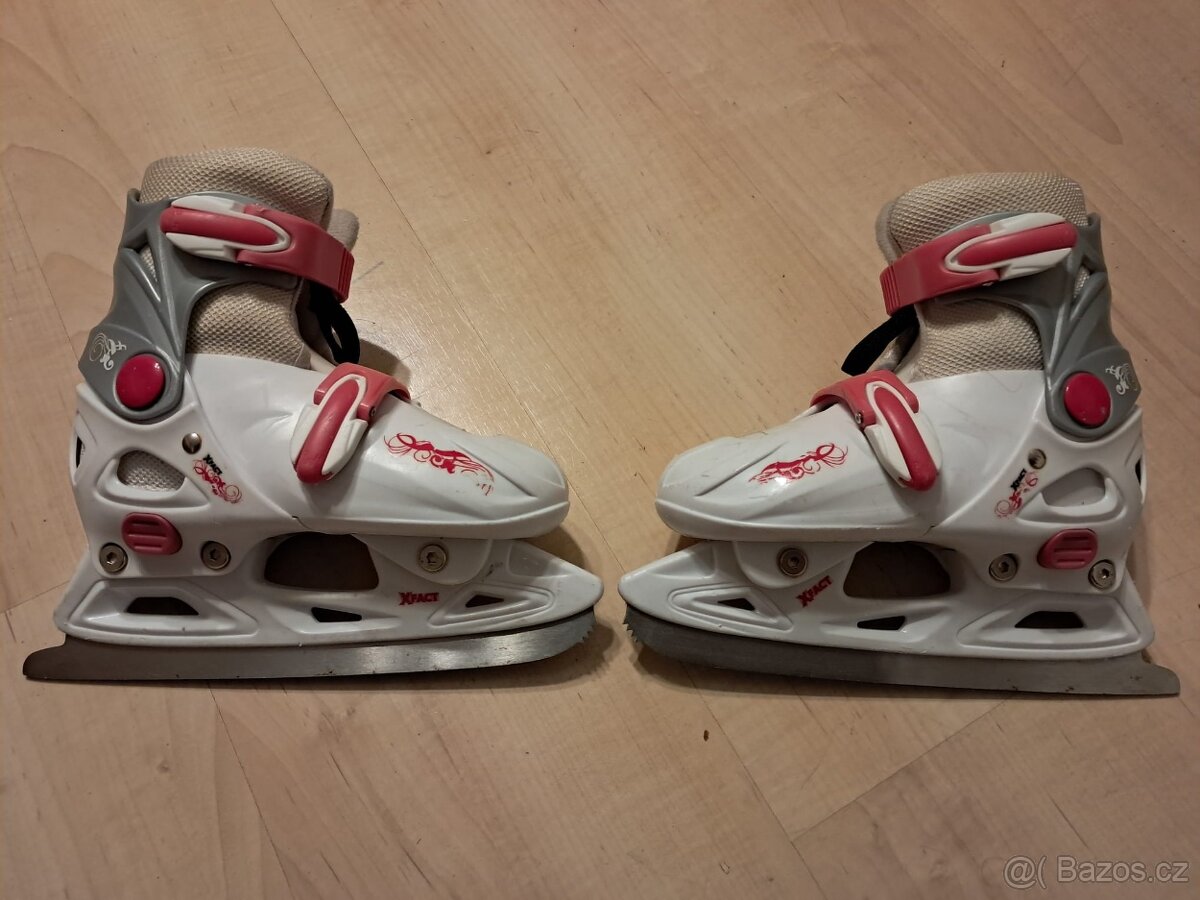 Dětské brusle, vel. 31-34, dívčí, se zoubky - 2