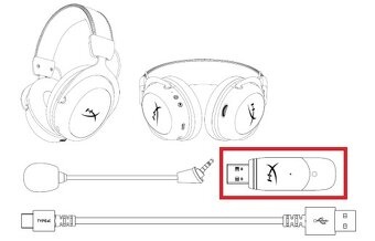 USB dongle Receiver Adapter For HyperX Cloud Core - 2