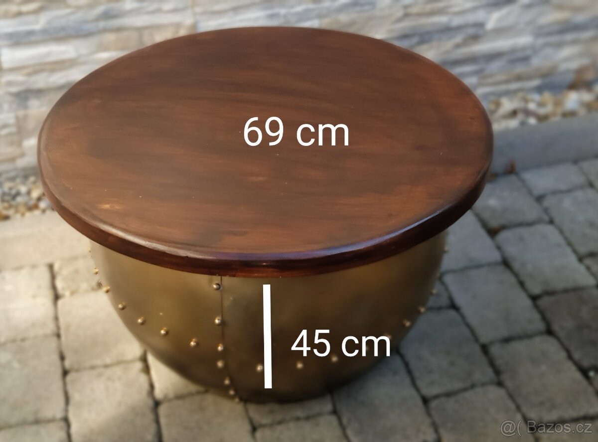 Kulatý industriální konferenční stolek - 2