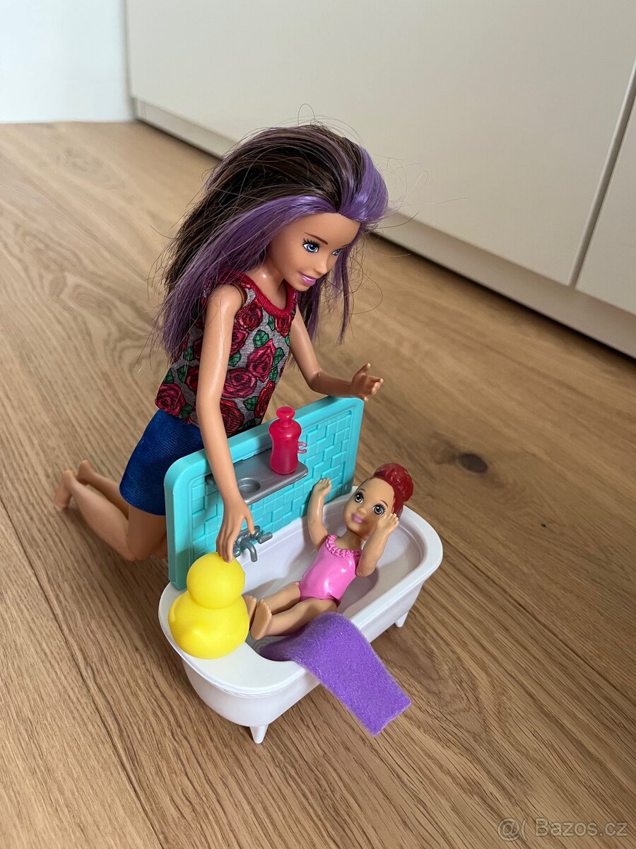 Barbie Chůva Koupání ve vaně Sada - 2
