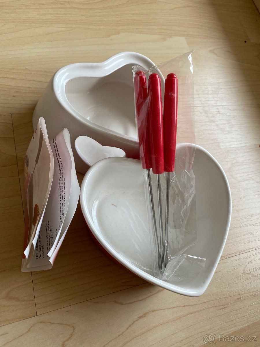 Fondue set srdce - 2