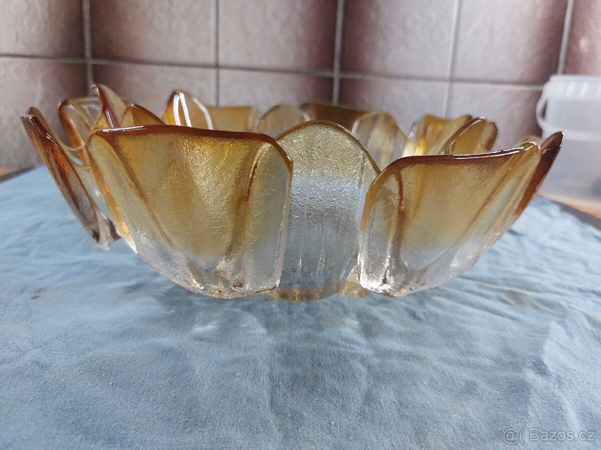 Retro sklenena misa cca 60 leta - 2