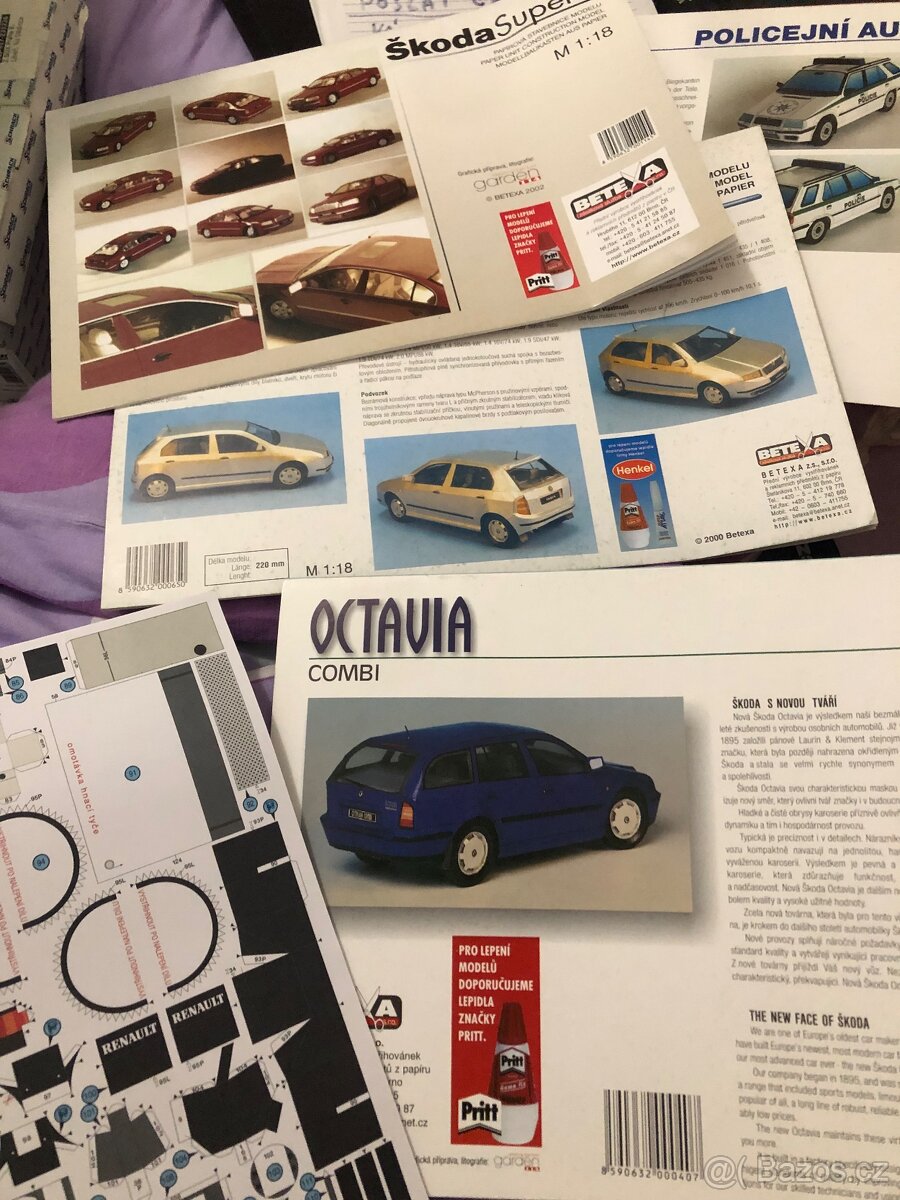 vystrihovanky skoda octavia combi, fabie, felicie, renault - 2