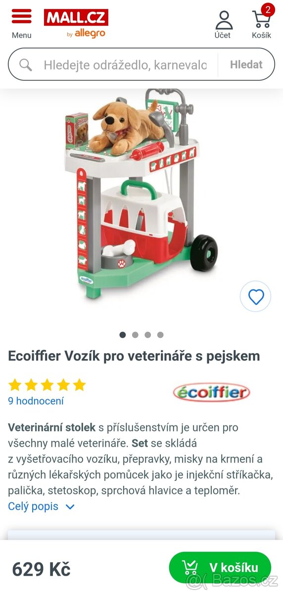 Sada veterina + pejsek+ kufřík Ecoiffier - 2