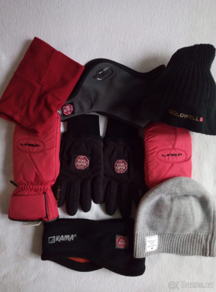 GORE WINDSTOPPER:Rukavice,čelenka,čepice,maska - 2