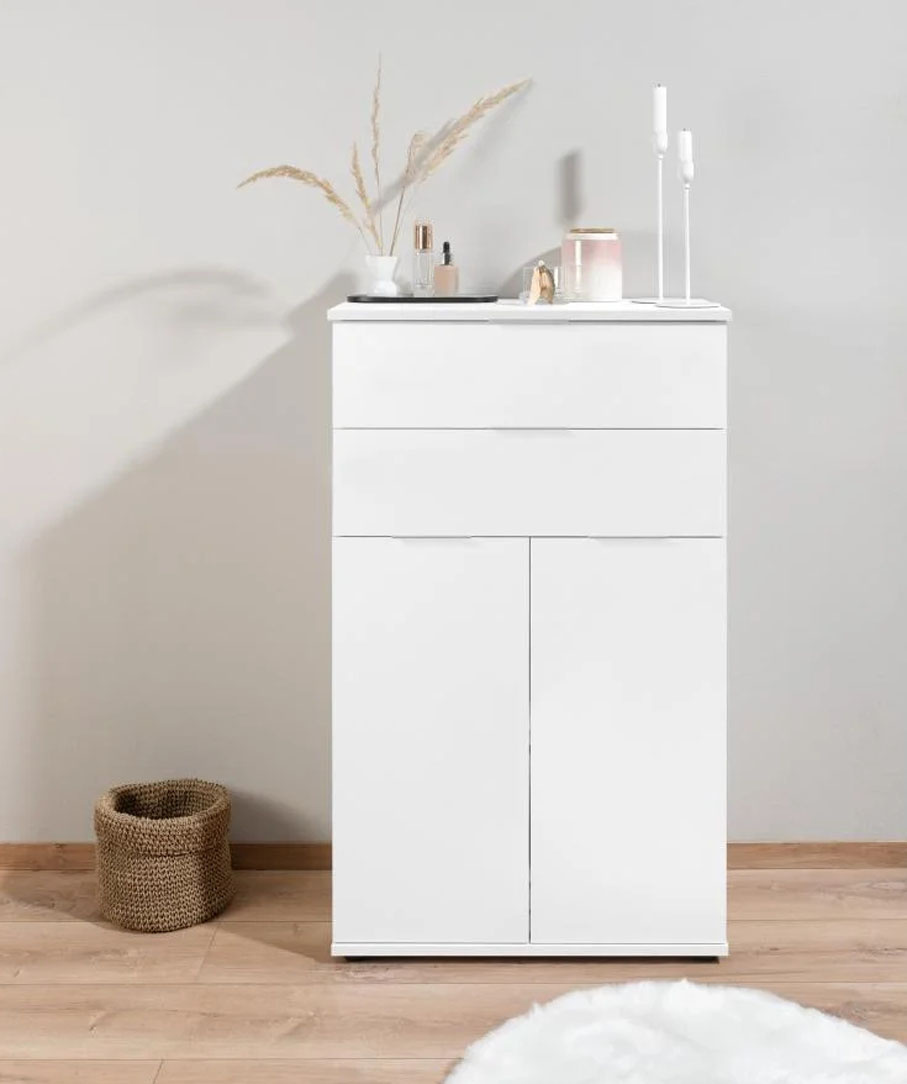 Komoda se 2 zásuvkami a 2 dvířky 25,4 x 50 x 190,5 cm nová - 2