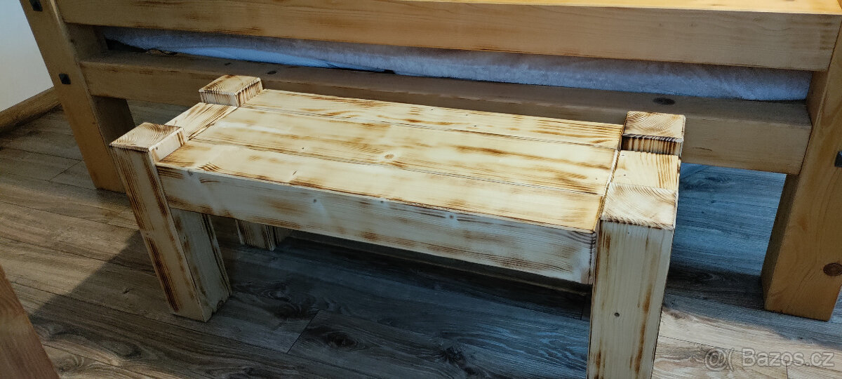 Nový trámový konferenční stolek - lavička - 2