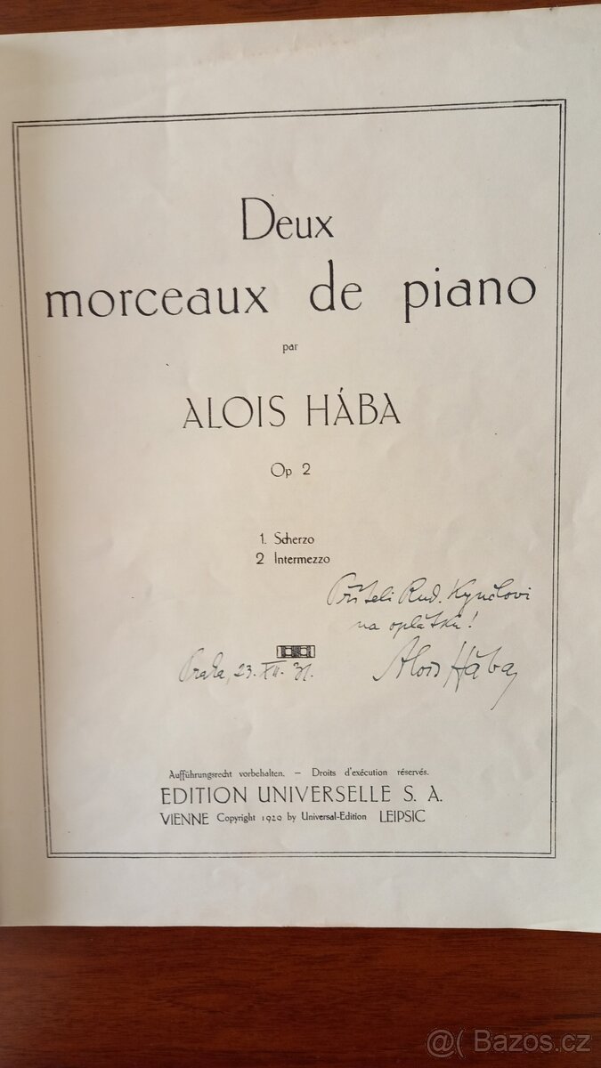ALOIS HÁBA-DEUX MORCEAUX OP.2 - 2