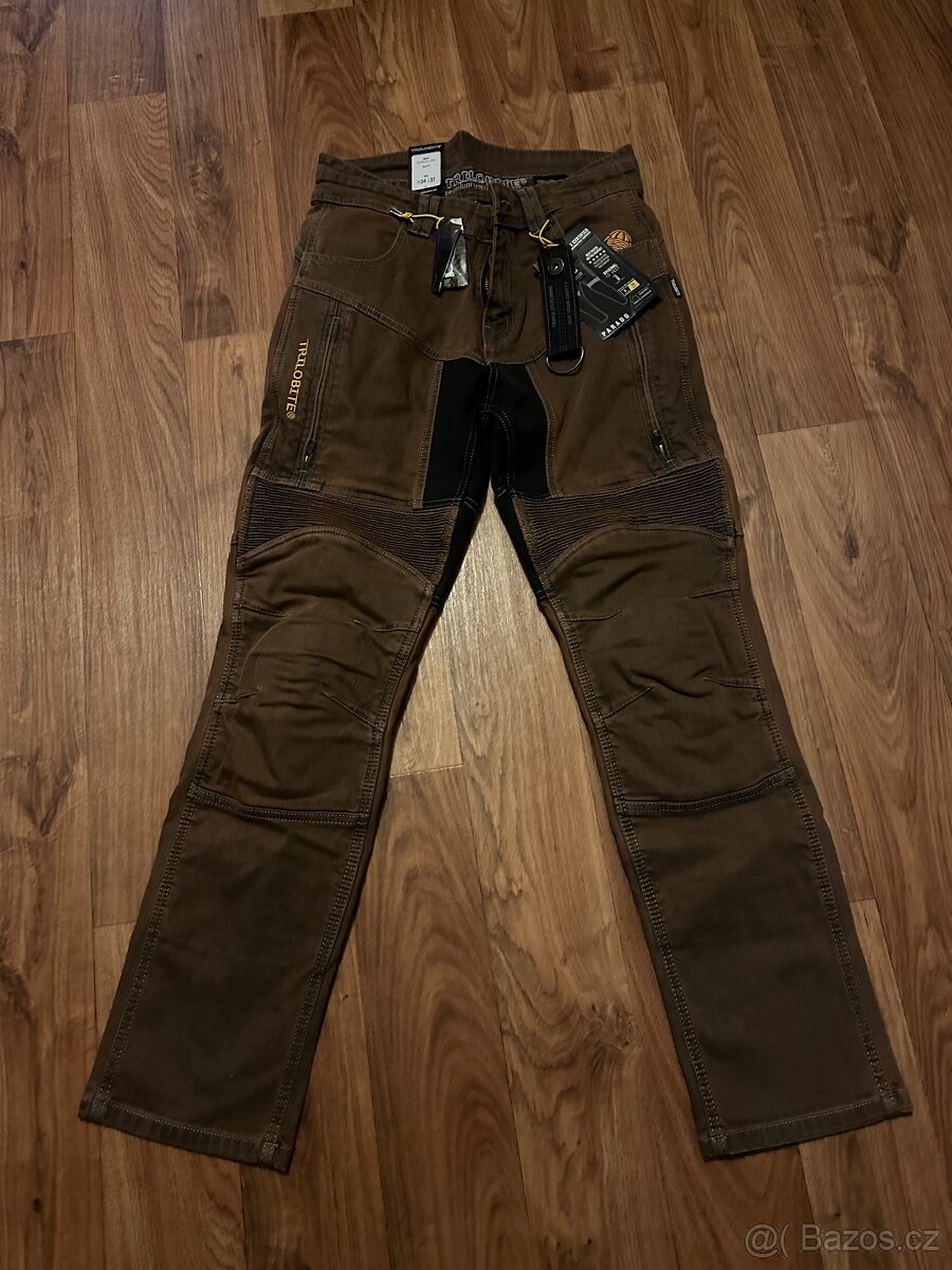 Kevlarové džíny na motorku Trilobite Parado rusty brown - 2