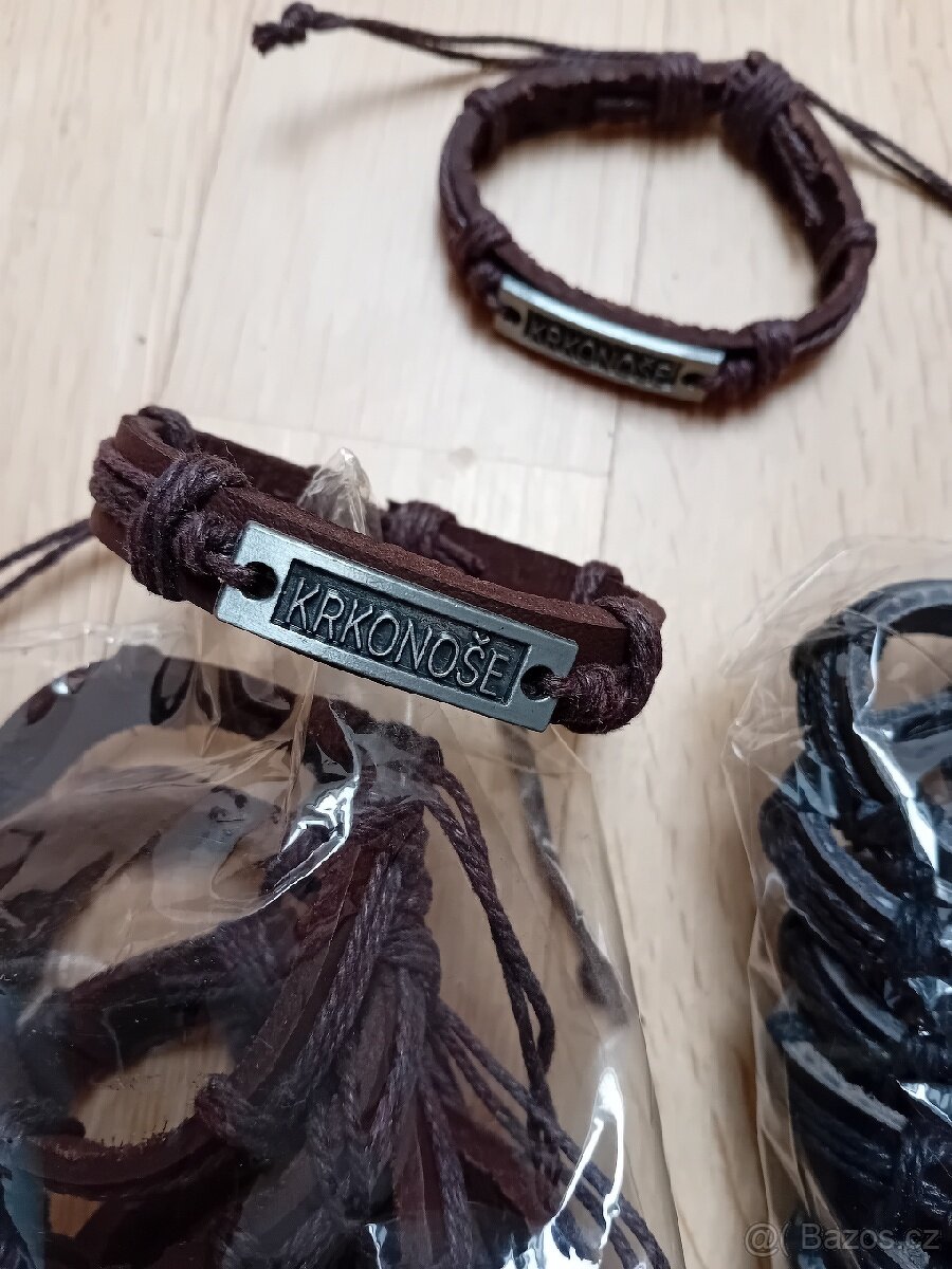 Kožený náramek KRKONOŠE - více než 50 KUSŮ - 2