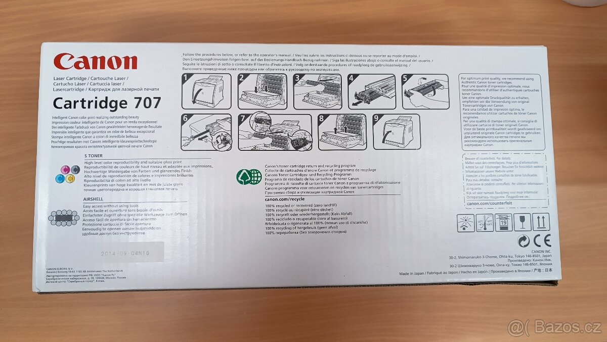 Toner Canon 707 Magenta, cartrige ORIGINÁL NOVÝ - 2