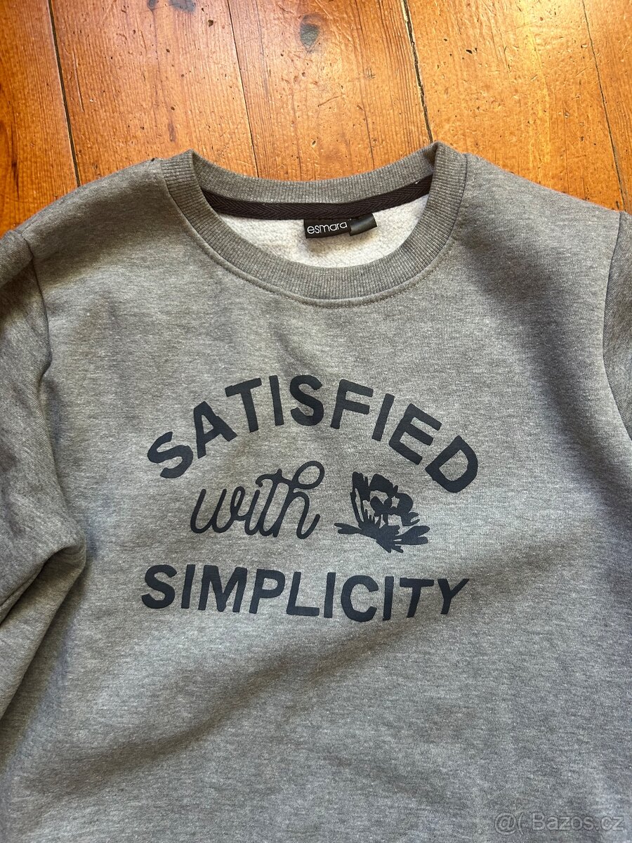 Teplakove sede mikinove saty - 2