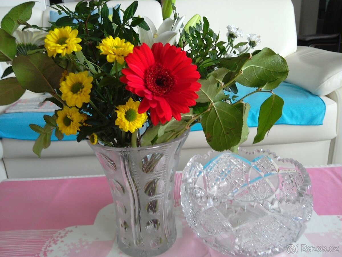 broušená váza,mísa na ovoce,jako dárek - 2