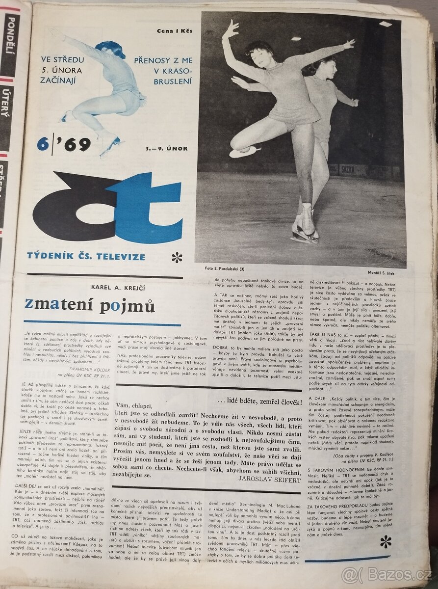 TÝDENÍK ČESKOSLOVENSKÁ TELEVIZE 1969 - 27 ČÍSEL - 2