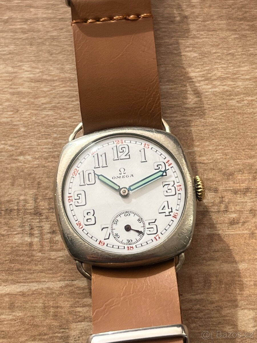 Vintage Omega náramkové hodinky (cca 1920–1930) / vojenske - 2