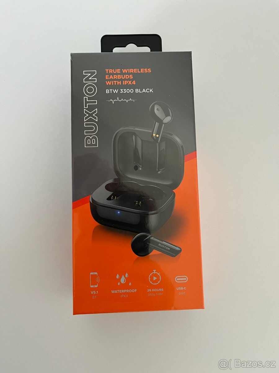 Bezdrátová sluchátka Buxton BTW 3300 Black TWS - 2