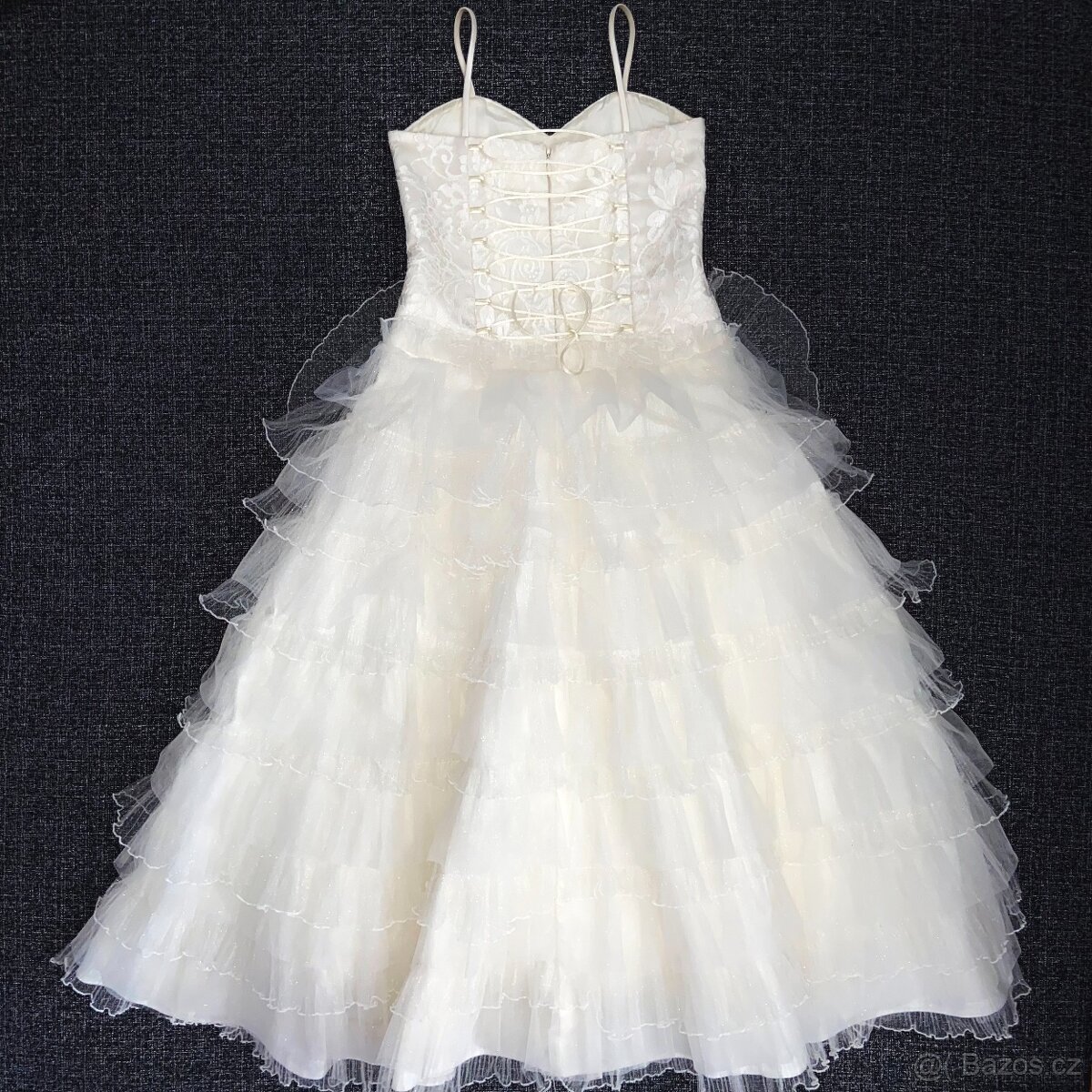 Dívčí bílé party šaty Princezna vel. 122-128, 6-8 let - 2