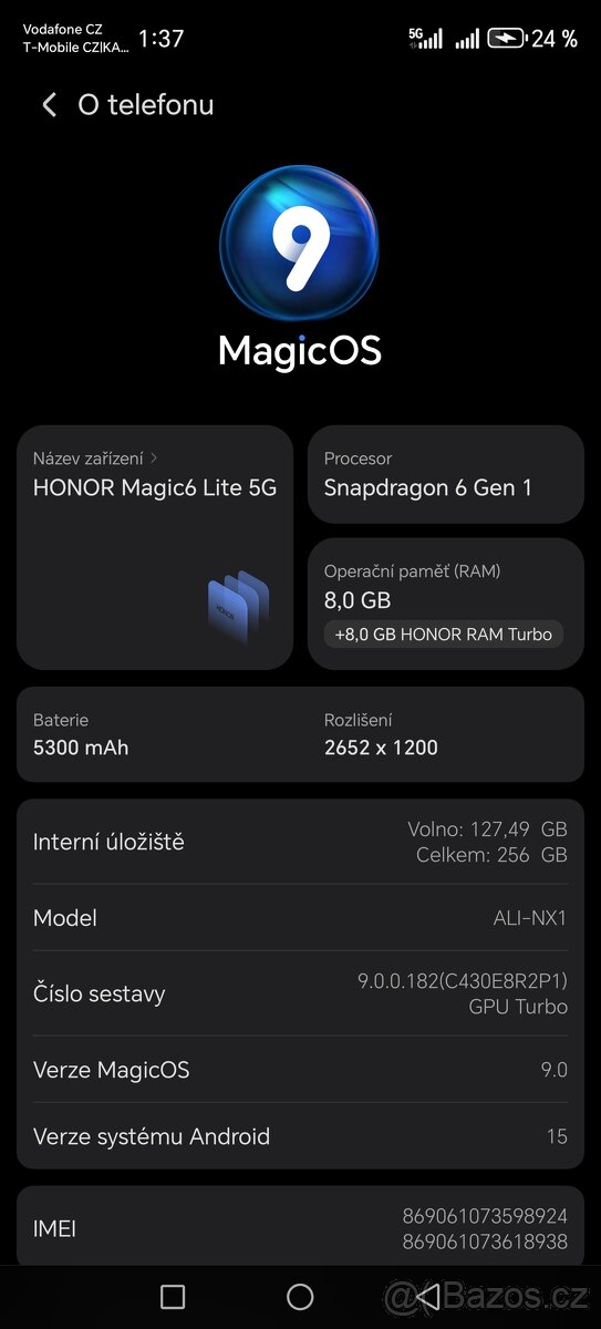 Vyměním Honor Magic 6 5G - 2