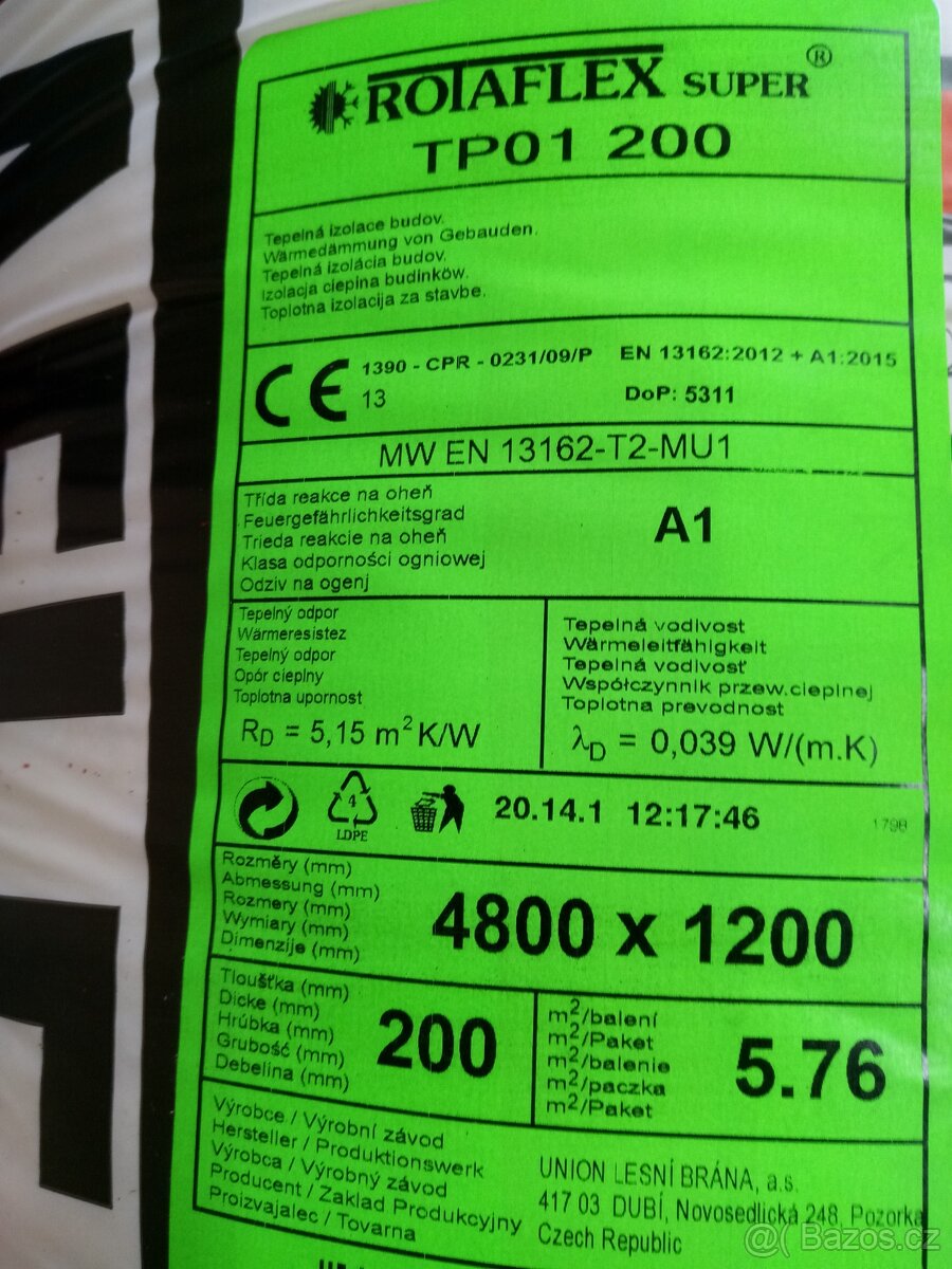 Izolační vata 200 mm - 2