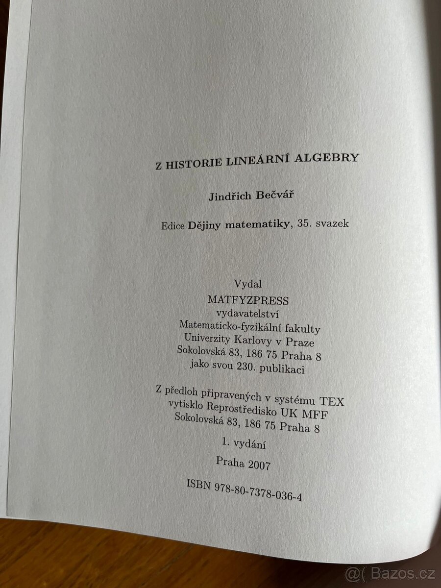 Z historie lineární algebry - 2