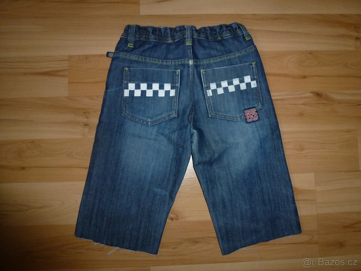 Džínové tříčtvrťáky, vel.134 - 2