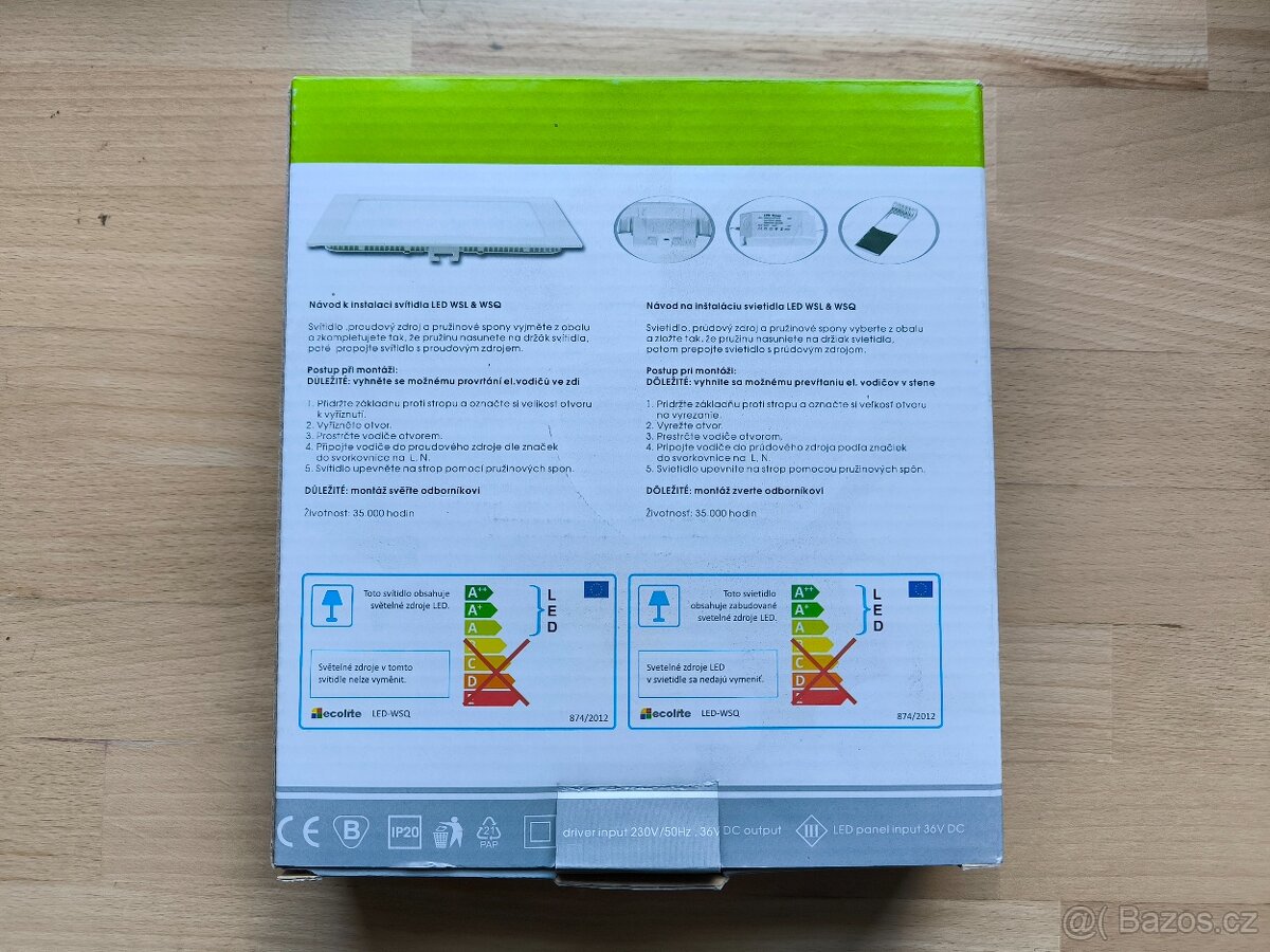 Vestavný LED panel ECOLITE Rafa 12W - 2