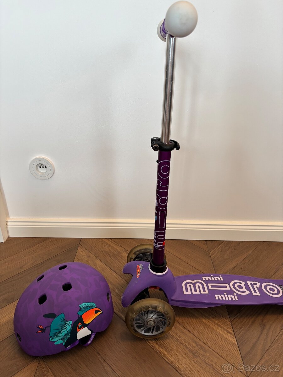 Kolobezka Micro mini deluxe magic led - 2