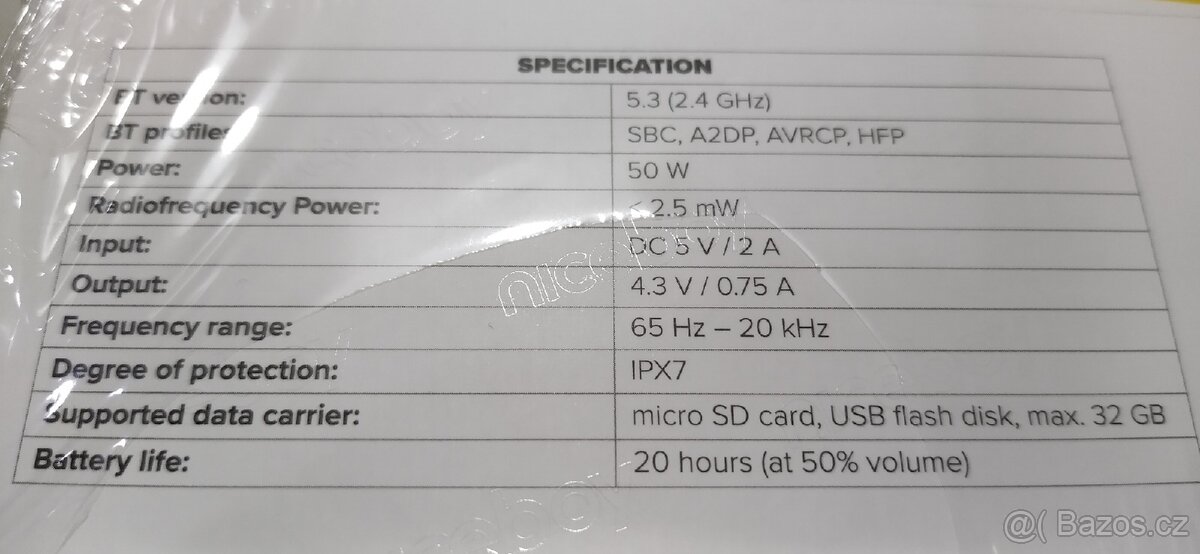 Bezdrátový reproduktor 50W - 2